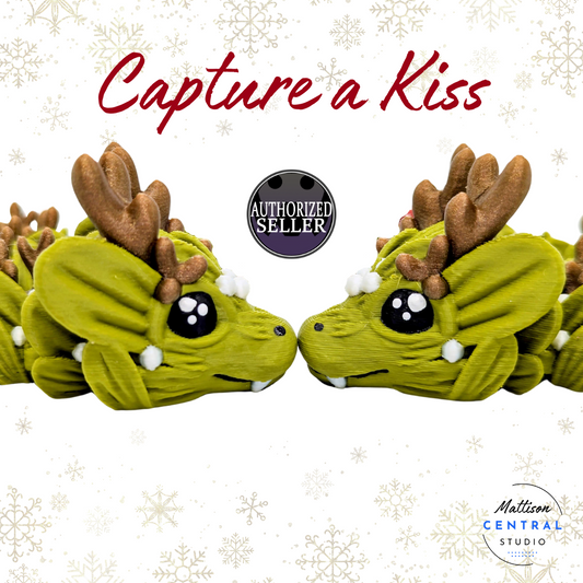 Mistletoe Dragon - Baby Model - By Cinderwing3D