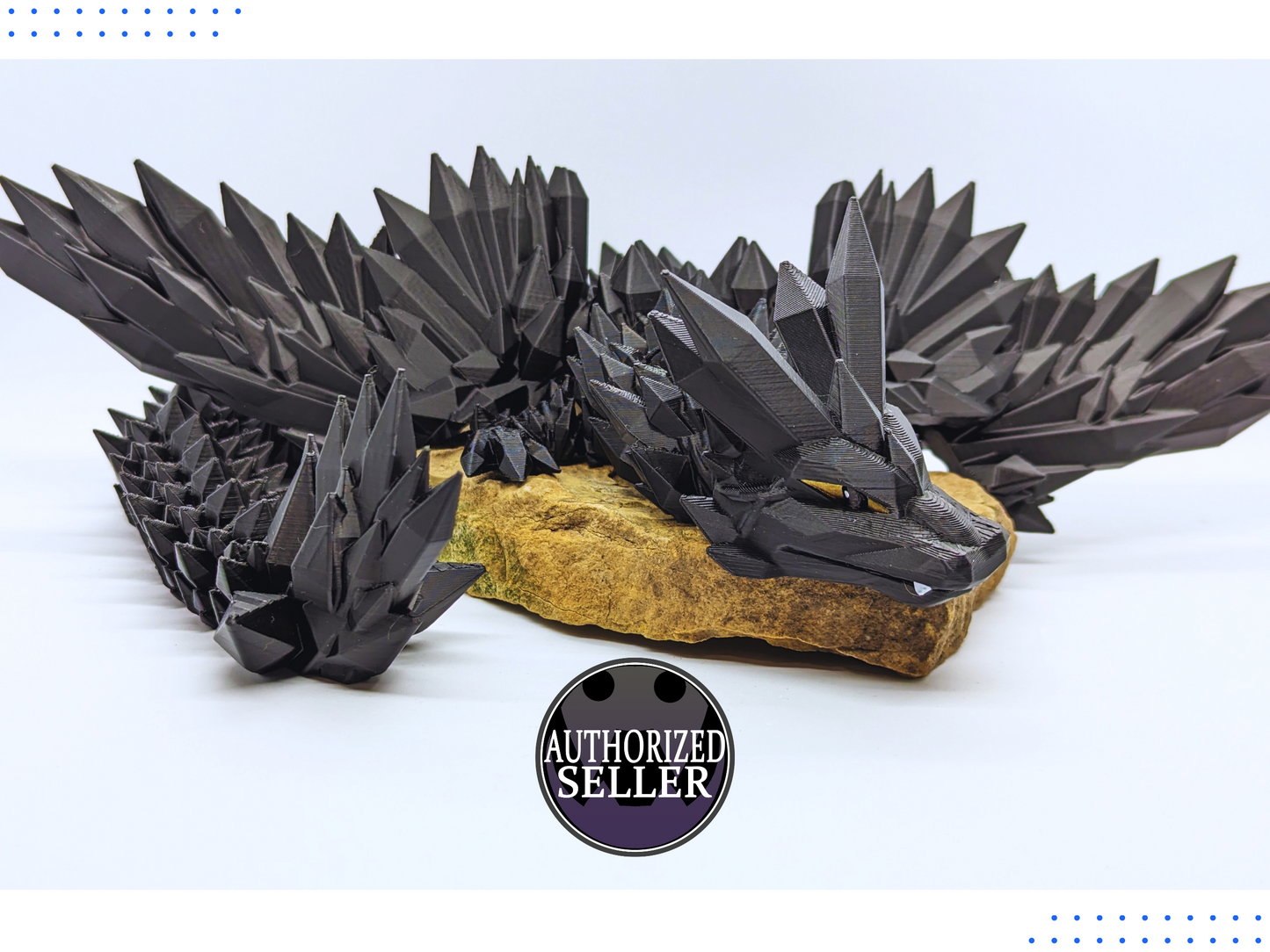 Fourth Wing Inspired Articulated Crystal Wing Dragons