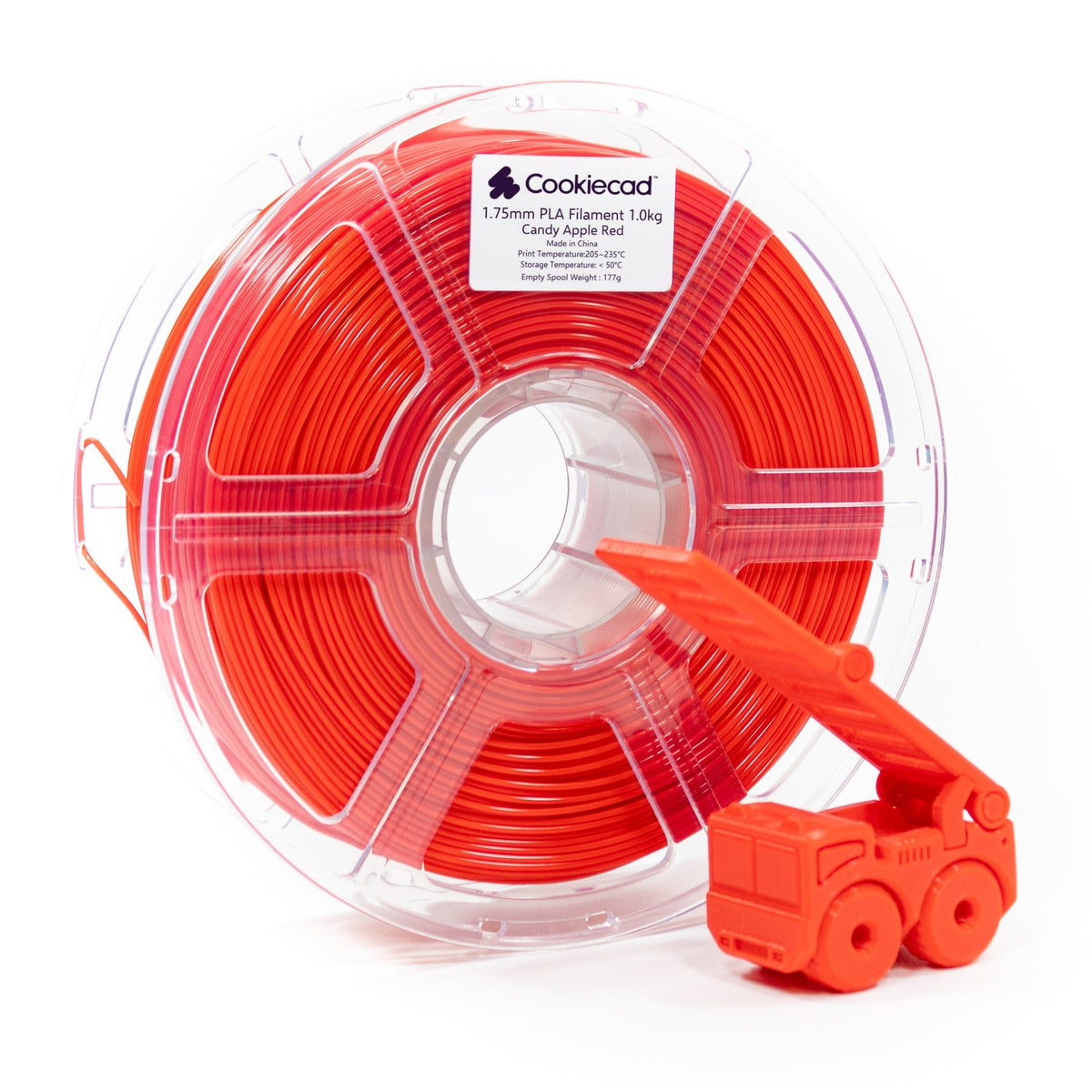 Candy Apple Red PLA Filament 1.75mm, 1kg