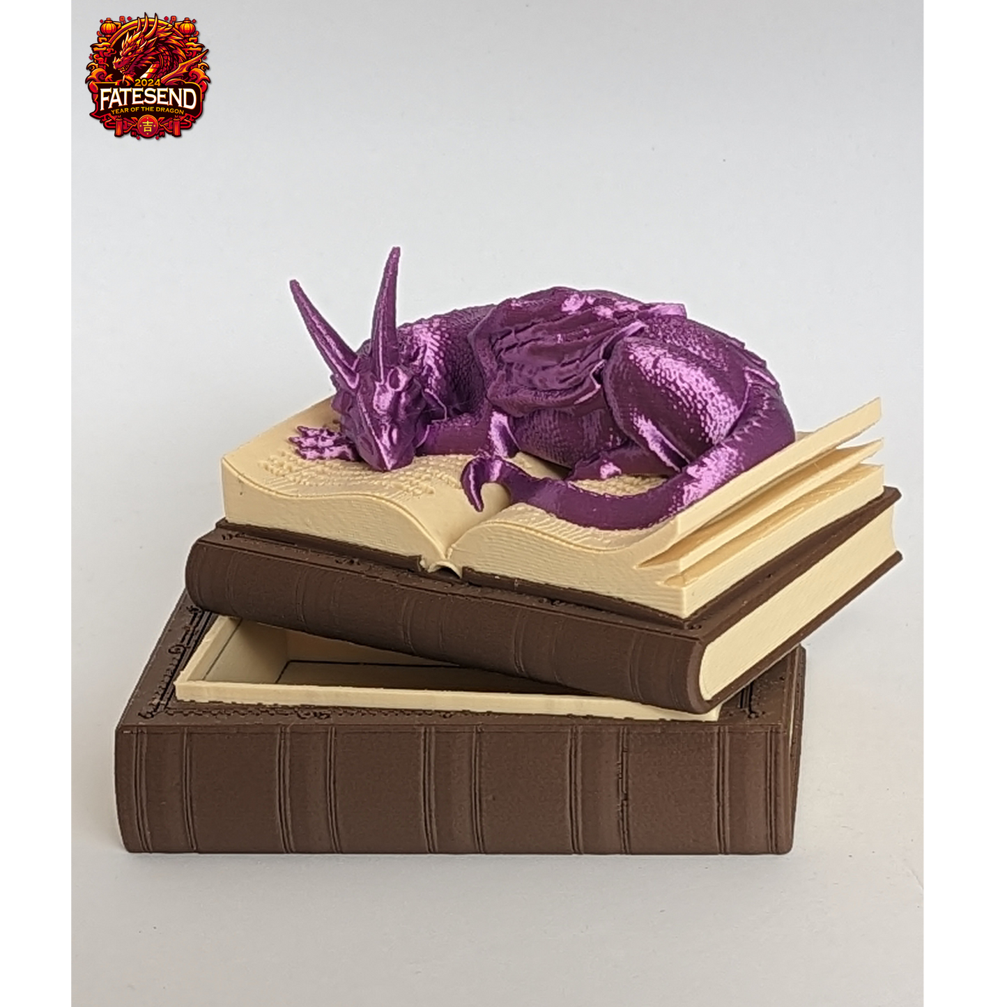 Sleeping Book Dragon Dice Vault - Multi-Filament