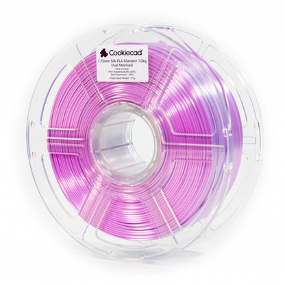 SILK Dual Mermaid (emerald - purple) PLA Filament 1.75mm, 1kg