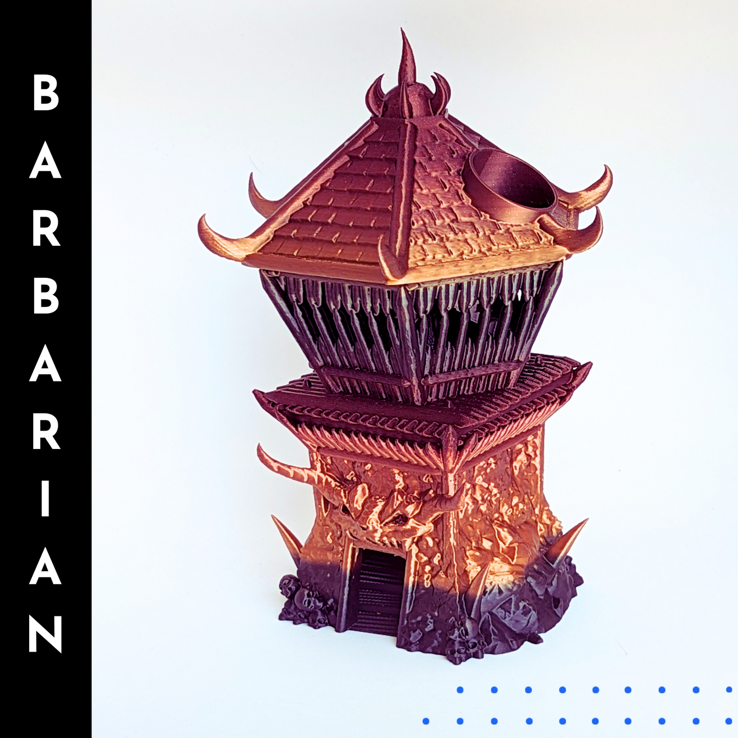 Barbarian Class Inspired D&D Dice Tower | Large Dice Tower | Great gift for your favorite Dungeons and Dragons DM, GM, or Player