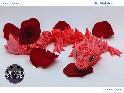 Baby Rose Dragon by Cinderwing3D | 3D Printed Flexi Familiar | Find your Familiar | Valentine’s Day Gift