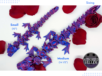 Baby Rose Dragon by Cinderwing3D | 3D Printed Flexi Familiar | Find your Familiar | Valentine’s Day Gift