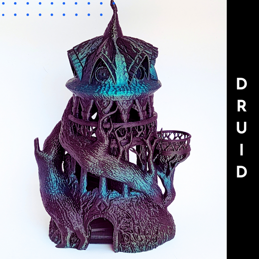 Druid Class Inspired D&D Dice Tower | Great gift for your favorite Dungeons and Dragons DM, GM, or Player | Rolling Tower