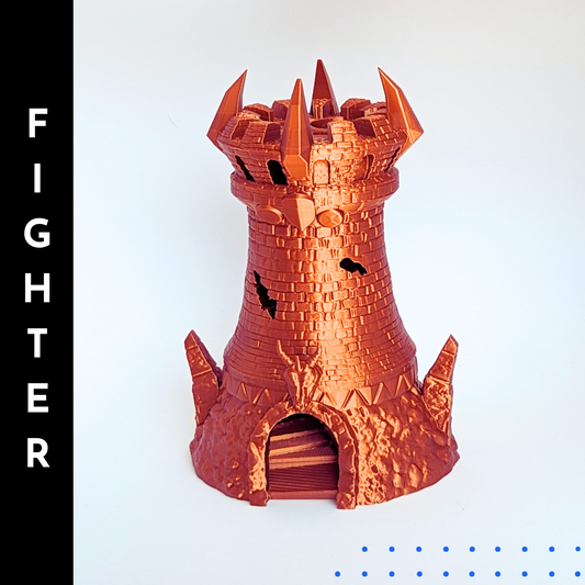 Fighter Class Inspired D&D Dice Tower | Large Dice Tower | Great gift for your favorite Dungeons and Dragons DM, GM, or Player