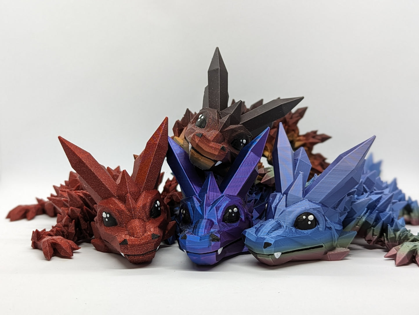 Baby Crystal Dragon by Cinderwing3D | Find your Familiar | 3D Printed Flexi Familiar