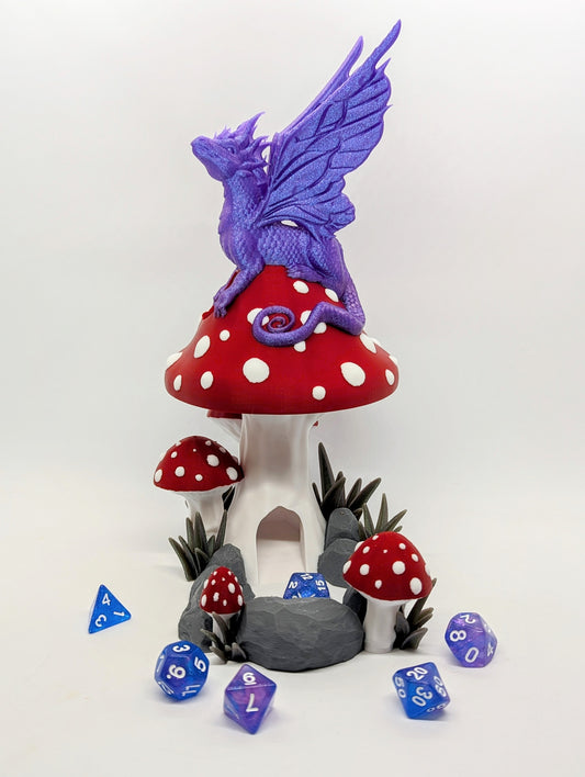 Fey Dragon Dungeons & Dragons Dice Tower | Dnd Rolling Tower