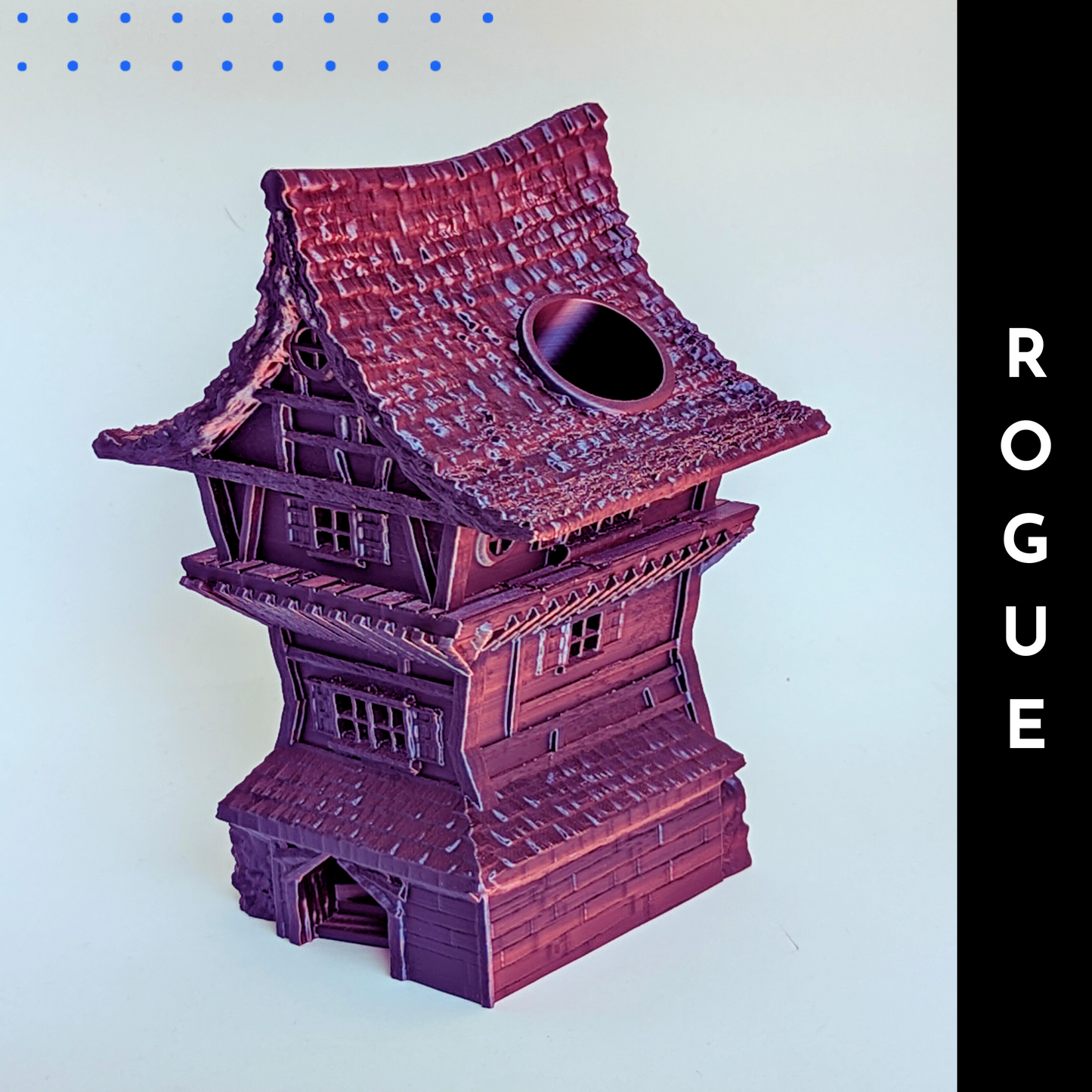 Rogue Class Inspired D&D Dice Tower | Large Dice Tower | Great gift for your favorite Dungeons and Dragons DM, GM, or Player