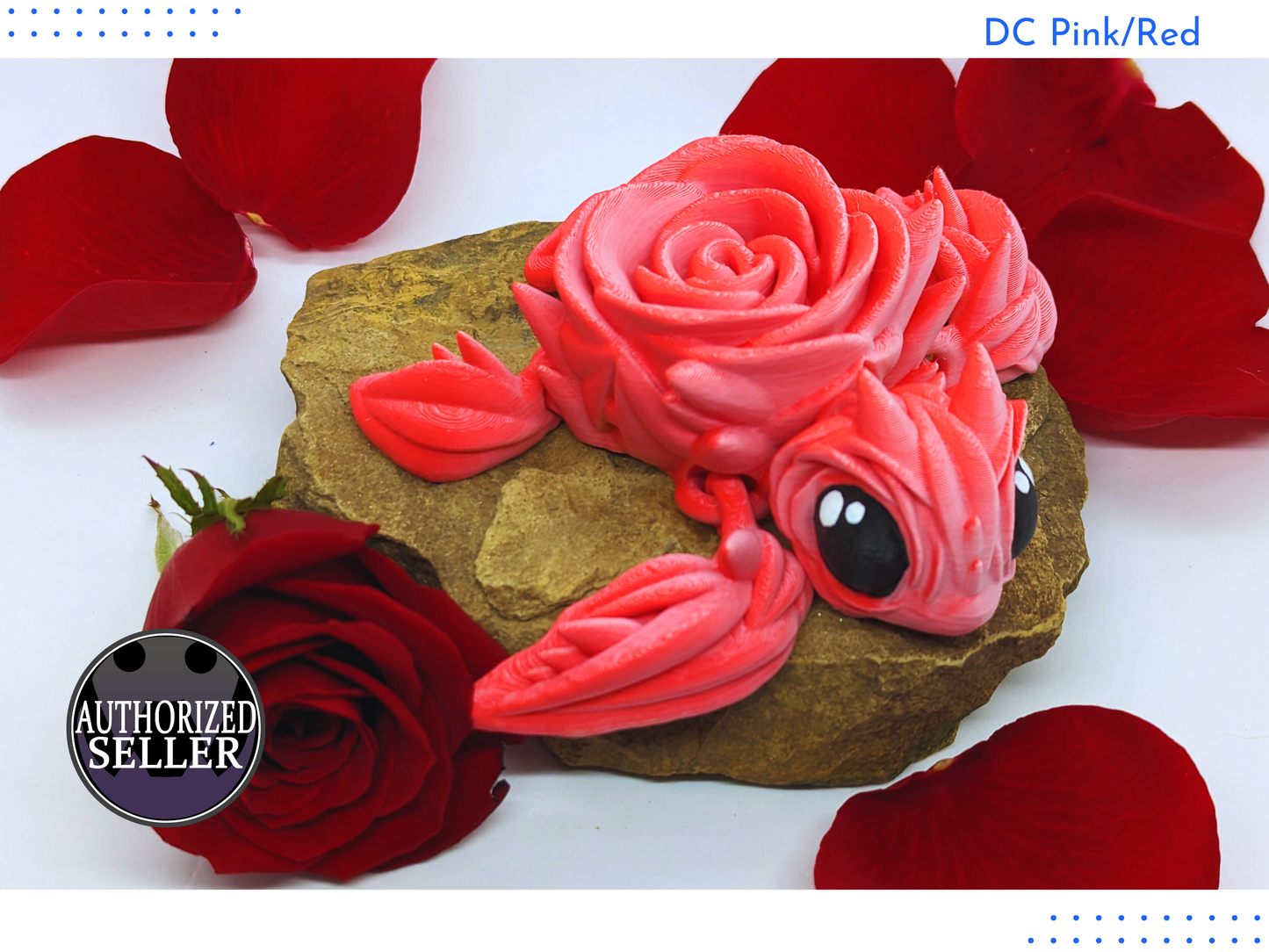 The Roseurtle by Cinderwing3D | 3D Printed Flexi Familiar | Find your Familiar | Articulated Rose Turtle