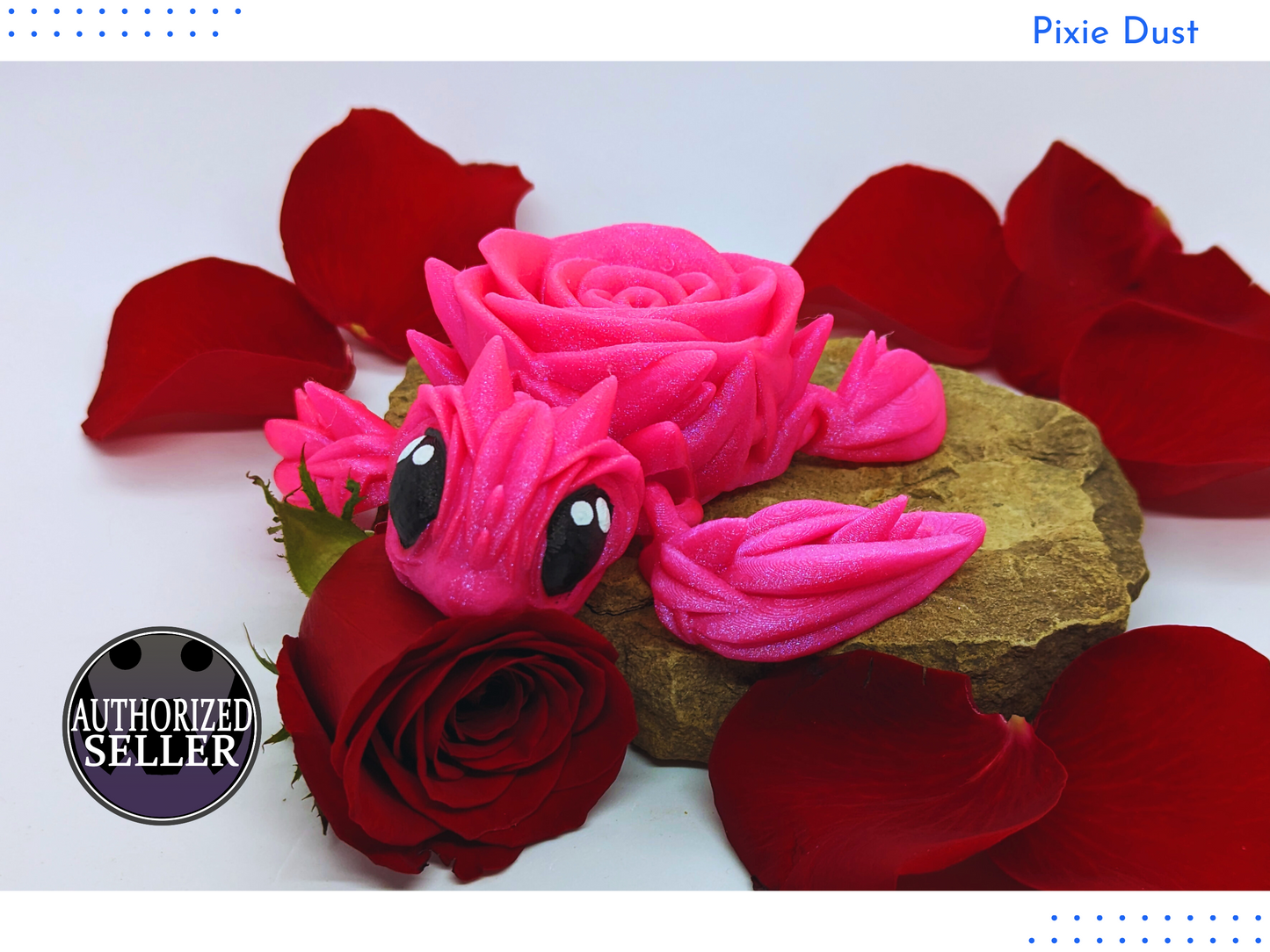 The Roseurtle by Cinderwing3D | 3D Printed Flexi Familiar | Find your Familiar | Articulated Rose Turtle