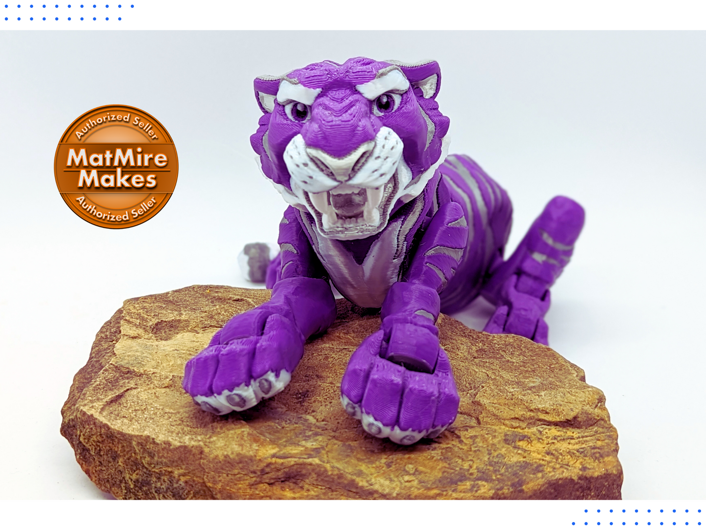 The Roaring Tiger by MatMireMakes | Find your Familiar | 3D Printed Articulated Flexi Familiar