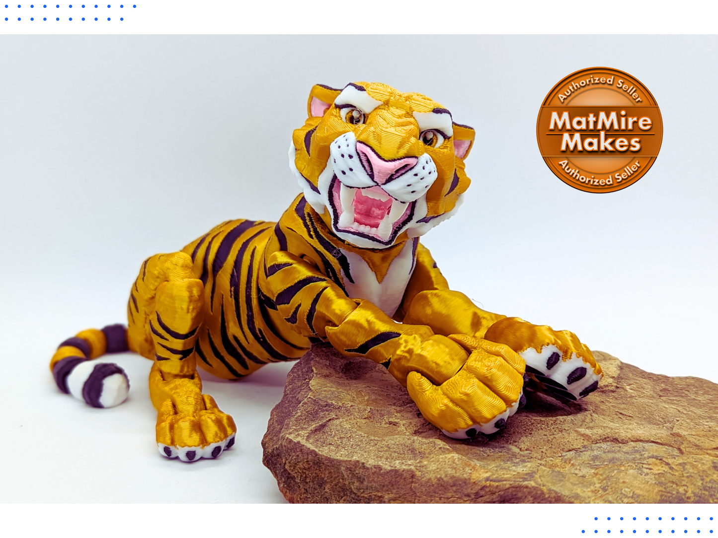 The Roaring Tiger by MatMireMakes | Find your Familiar | 3D Printed Articulated Flexi Familiar