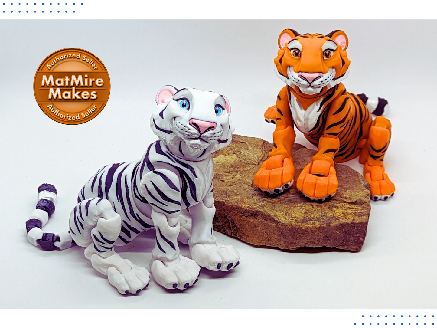 The Smiling Tiger by MatMireMakes | Find your Familiar | 3D Printed Articulated Flexi Familiar