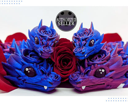 Baby Rose Dragon by Cinderwing3D | 3D Printed Flexi Familiar | Find your Familiar | Valentine’s Day Gift