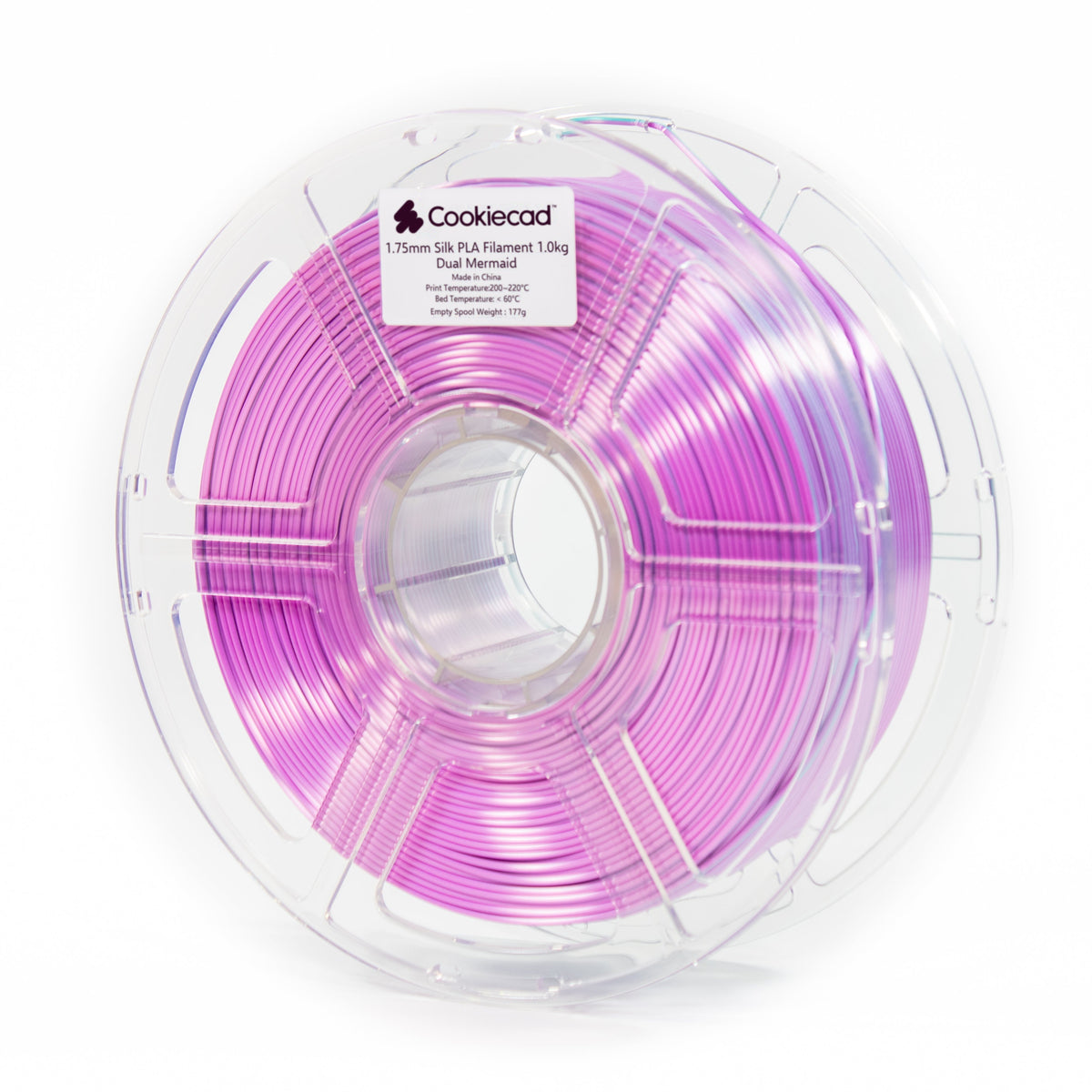 SILK Dual Mermaid (emerald - purple) PLA Filament 1.75mm, 1kg