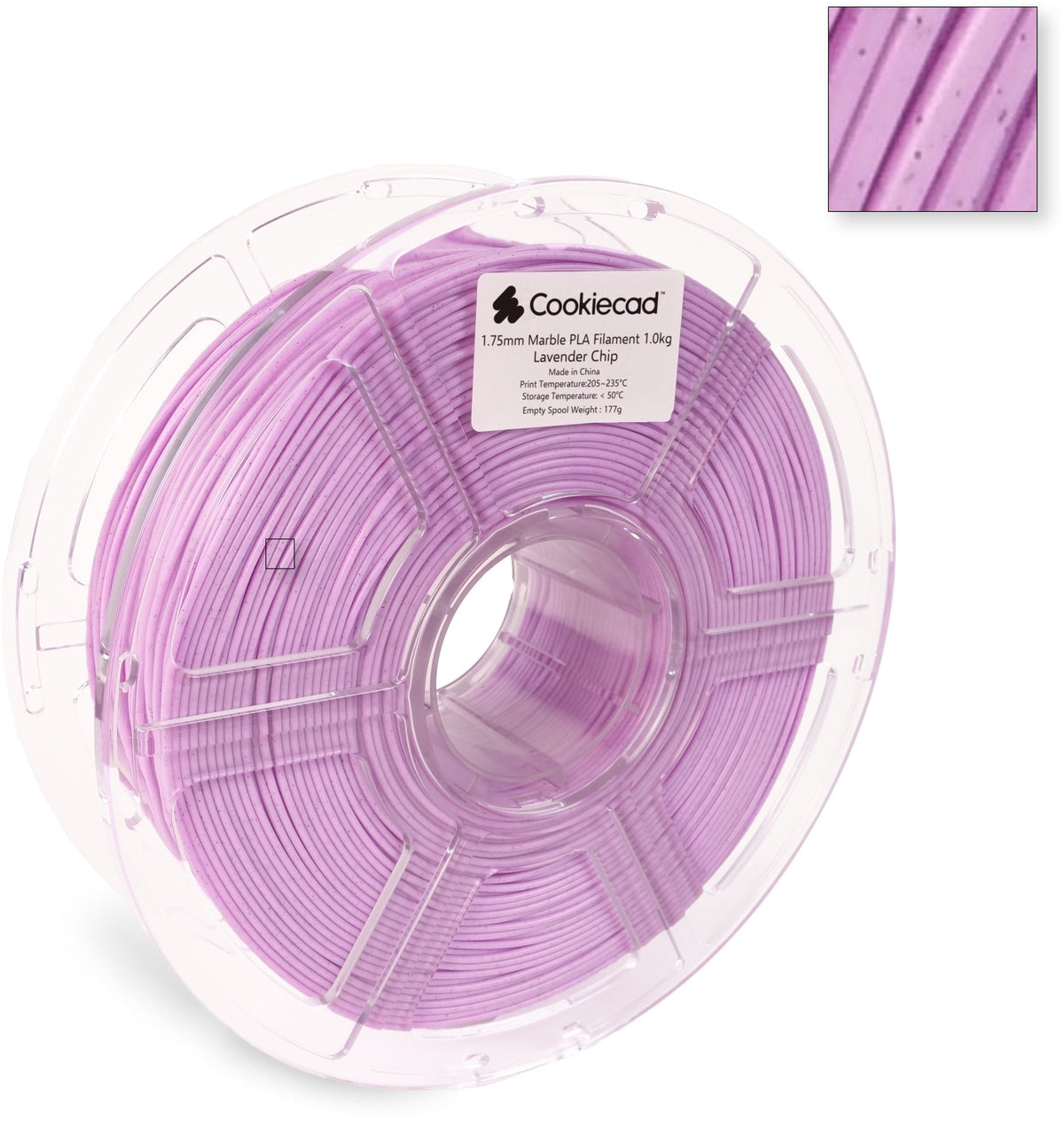 Lavender Chip Marble PLA Filament 1.75mm, 1kg