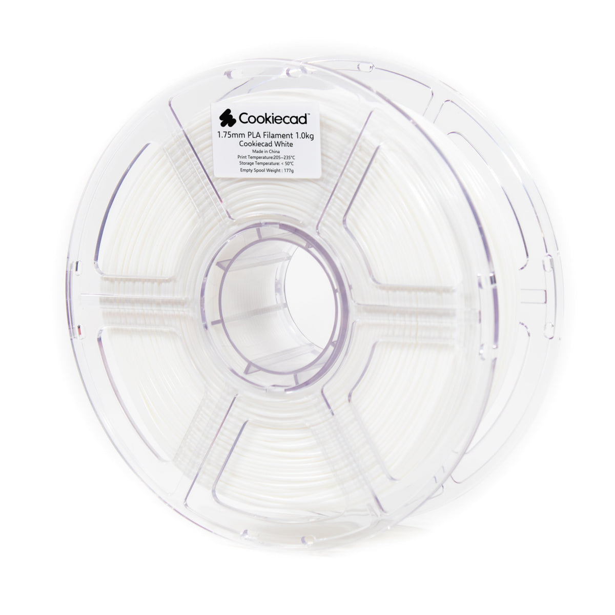 Cookiecad White PLA Filament 1.75mm, 1kg
