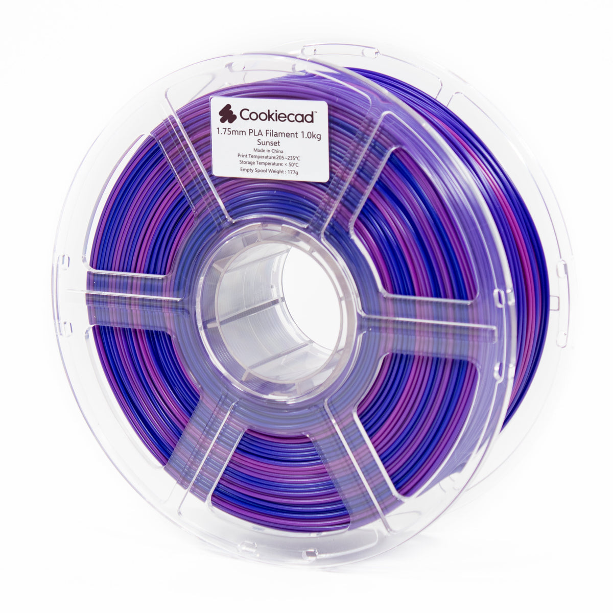 Sunset (dark blue → purple → magenta) PLA Filament 1.75mm, 1kg