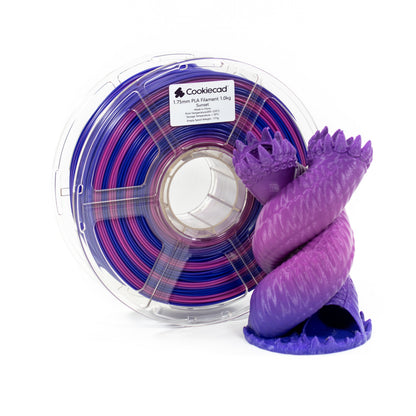 Sunset (dark blue → purple → magenta) PLA Filament 1.75mm, 1kg