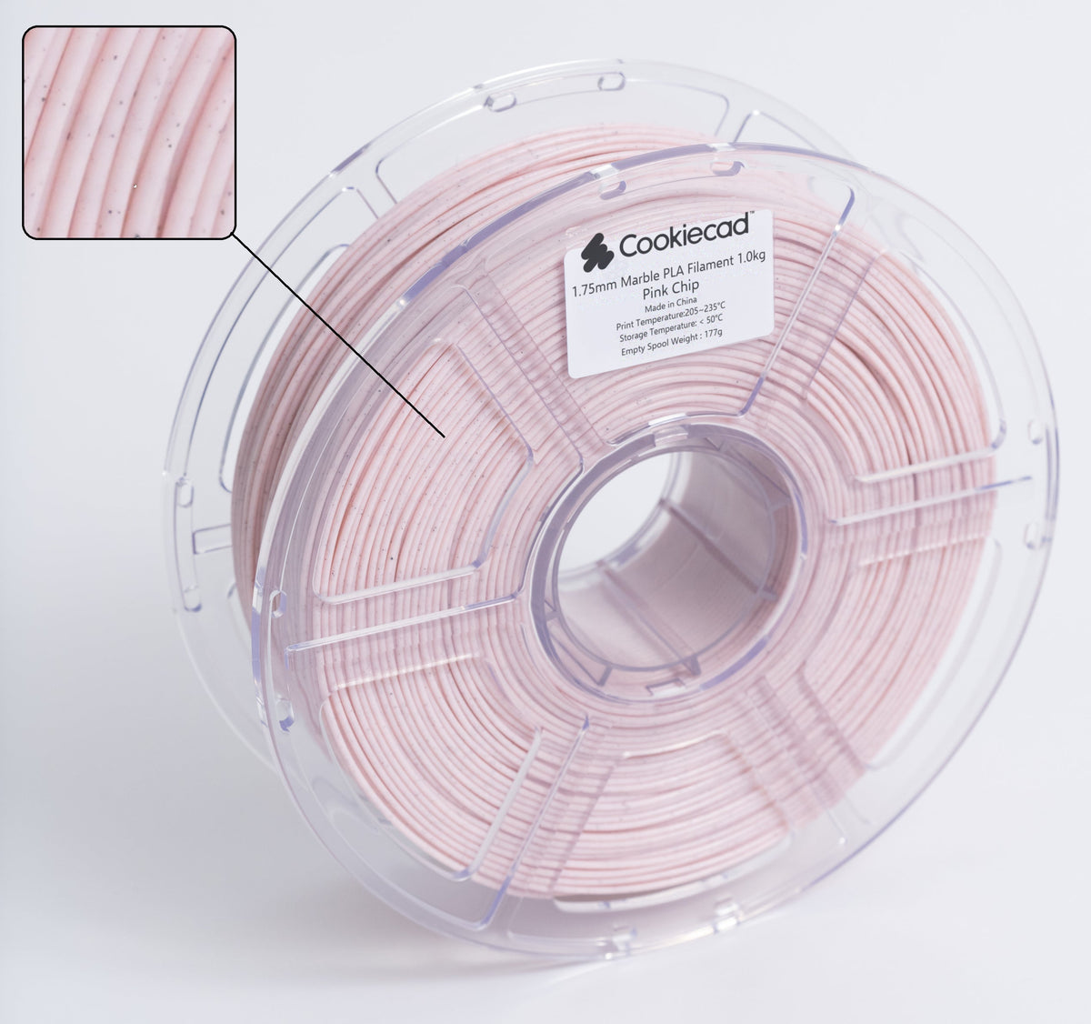 Pink Chip Marble PLA Filament 1.75mm, 1kg