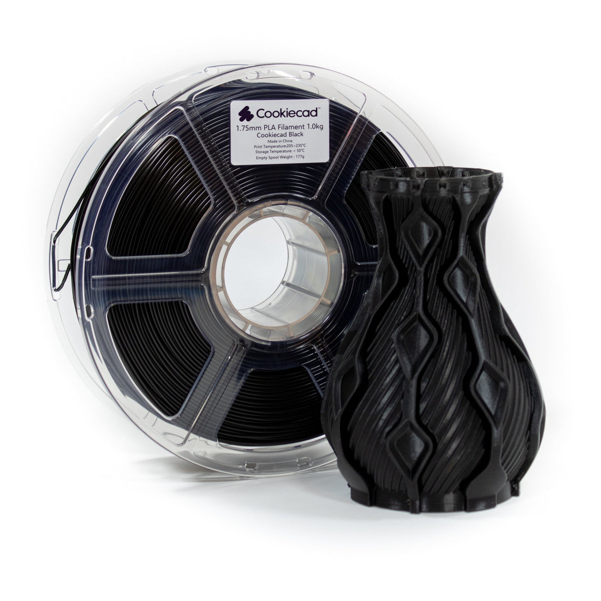 Black PLA Filament 1.75mm, 1kg